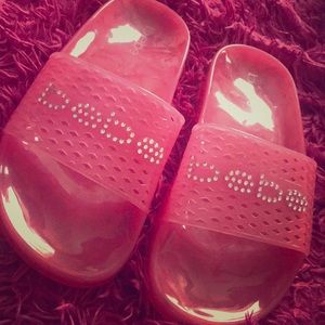 Bebe pink slides